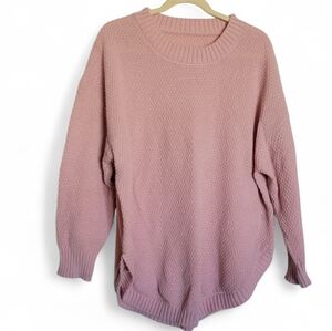 Blush 2xl Sweater curved hem